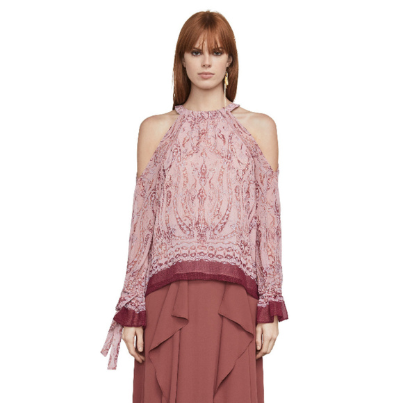 💕BCBGMaxAzria💕 Sessilee Baroque Paisley Top - Picture 2 of 8